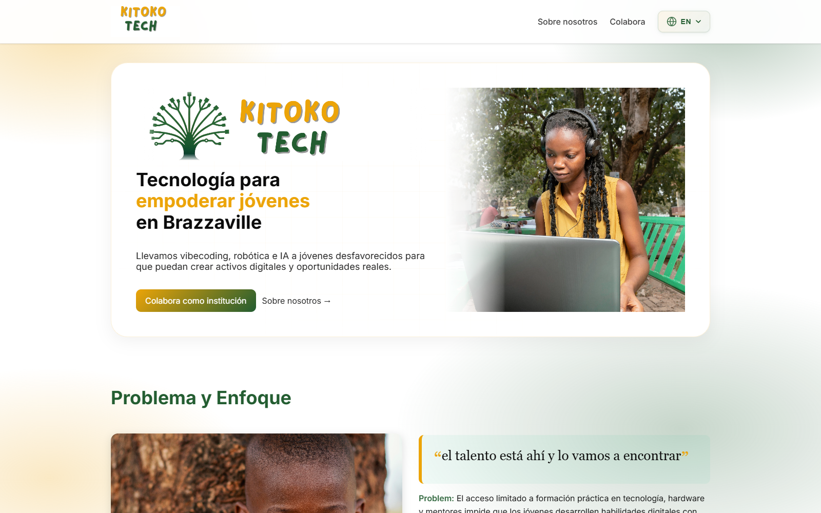 Portada actual de Kitoko Tech